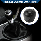 6 Speed Manual Gear Shifter Knob for Hyundai Elantra (2008-2009) Black Plastic