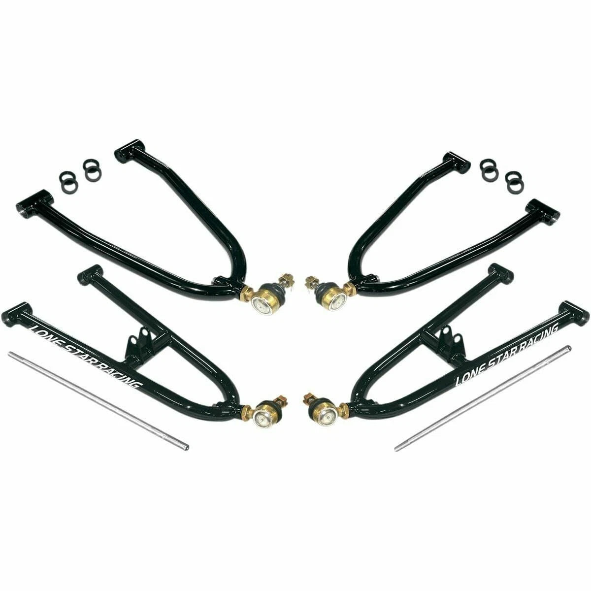 2X LSR Sport A-Arms +2 Inch Kit Black for Kawasaki KFX450 KFX 450R (2008–2013)