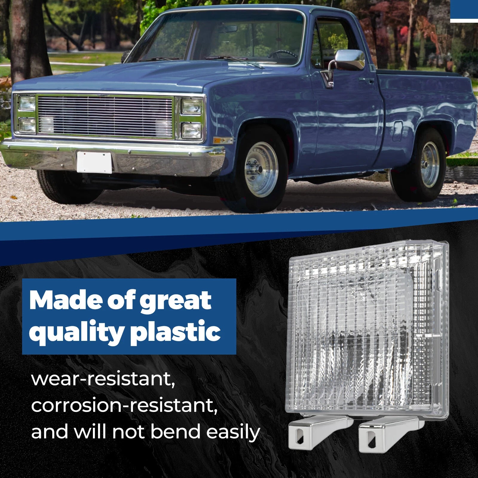 L&R Clear Turn Signal Corner Side Marker Light for Chevy GMC Pickup