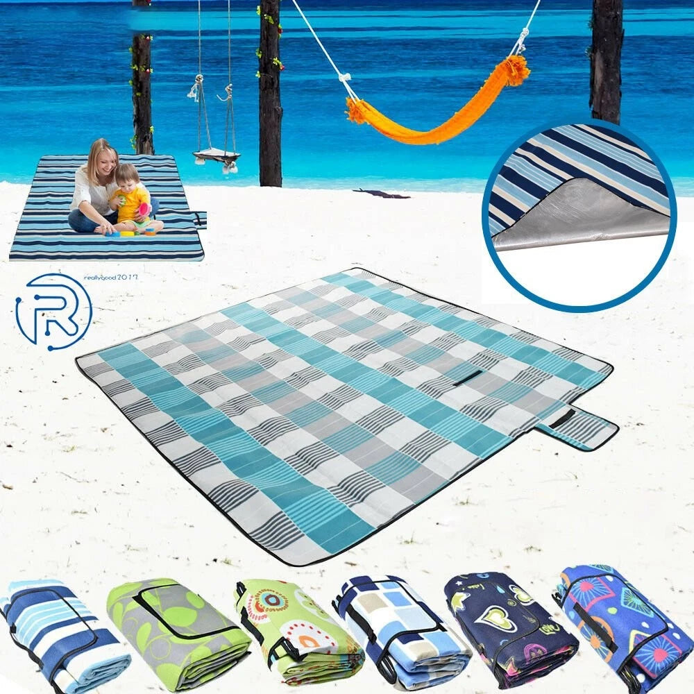 Extra Large Waterproof Picnic Blanket for Camping Beach (78x78in)