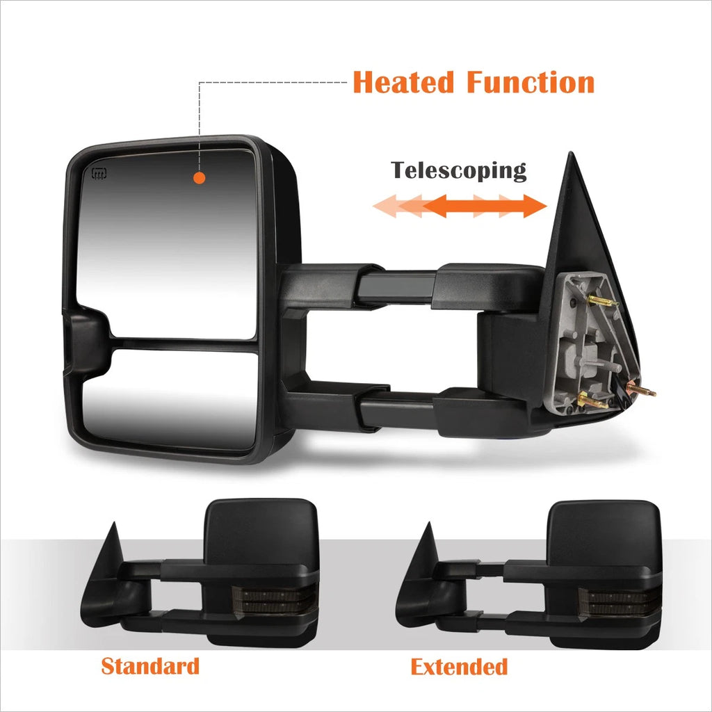 Powered Heated Towing Mirror for Silverado/Sierra (2003–2007) - Smoked LED Signal