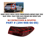 LED Taillight for Mercedes-Benz EQE 350 SUV (2023–2025)