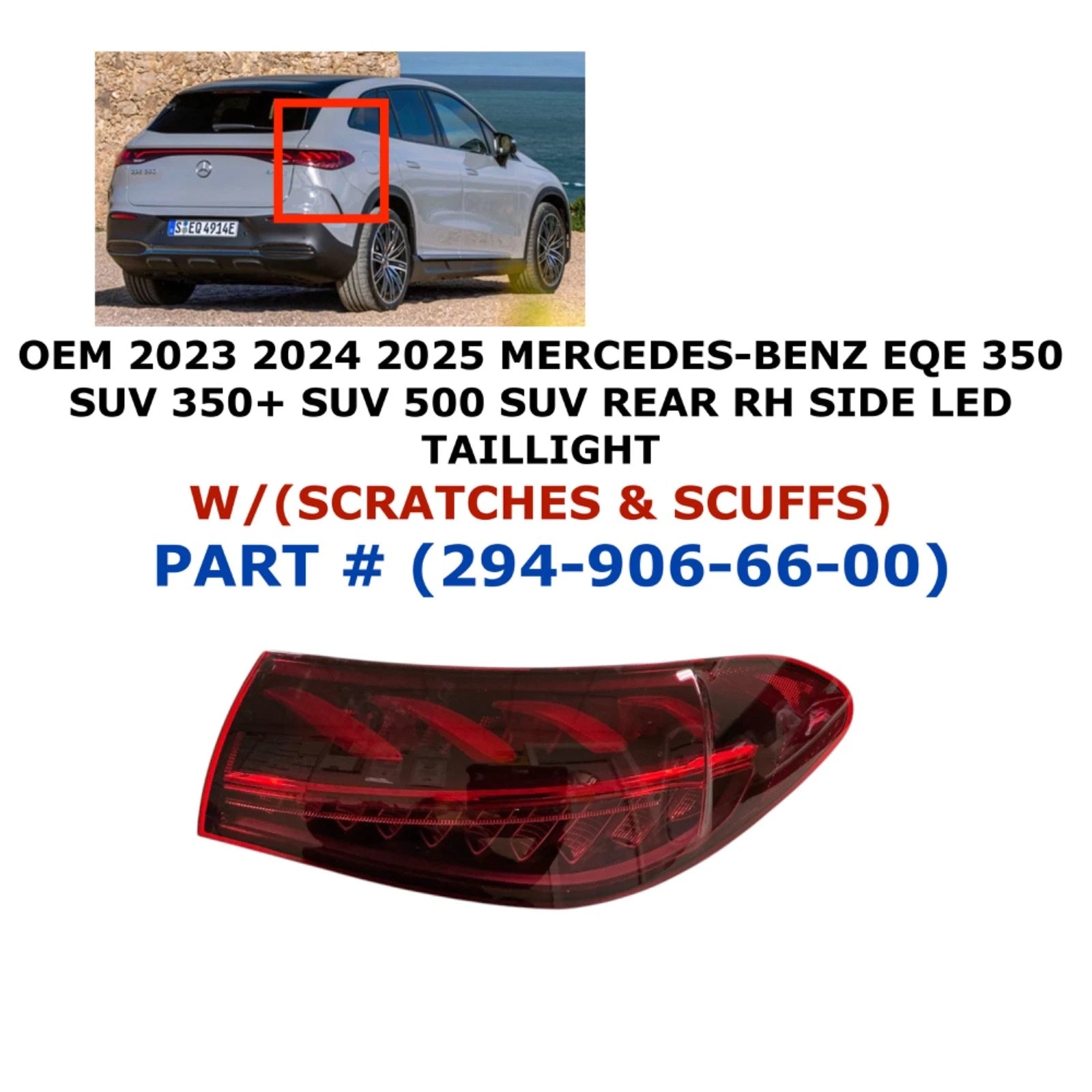 LED Taillight for Mercedes-Benz EQE 350 SUV (2023–2025)