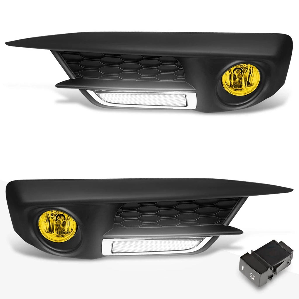LED DRL Bar Fog Lights for Honda Civic FC/FK (2016–2017) + Wiring + Switch