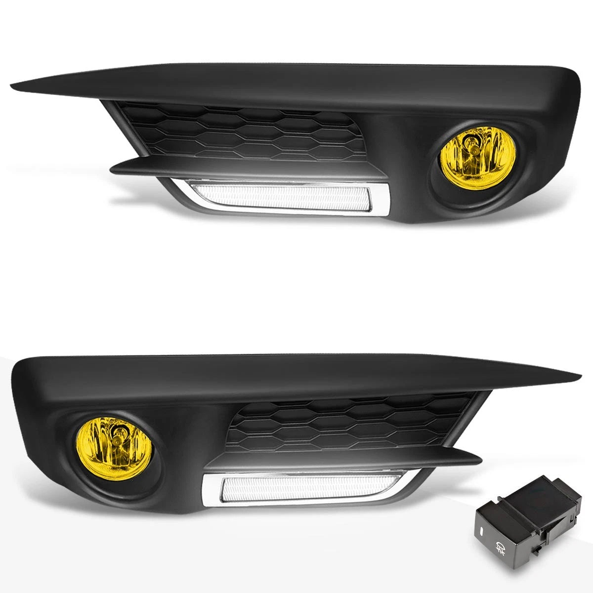LED DRL Bar Fog Lights for Honda Civic FC/FK (2016–2017) + Wiring + Switch