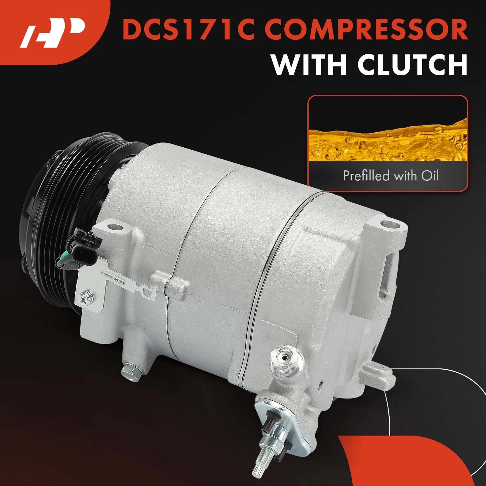 A/C Compressor with Clutch for Chevrolet Malibu (2017–2022) GMC Acadia