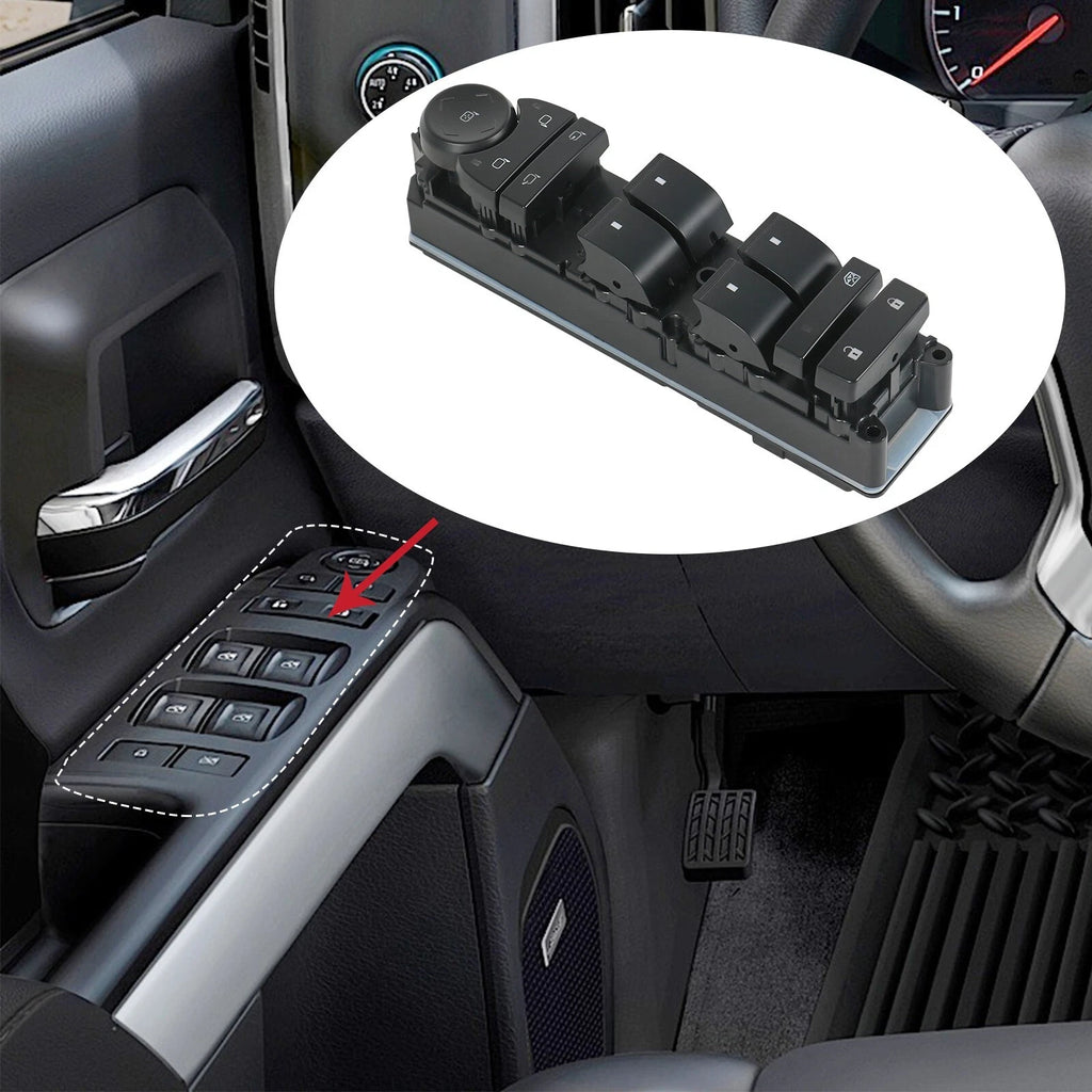 Door Window Switch Panel for Chevrolet GMC Cadillac (2007-2014) Left Driver