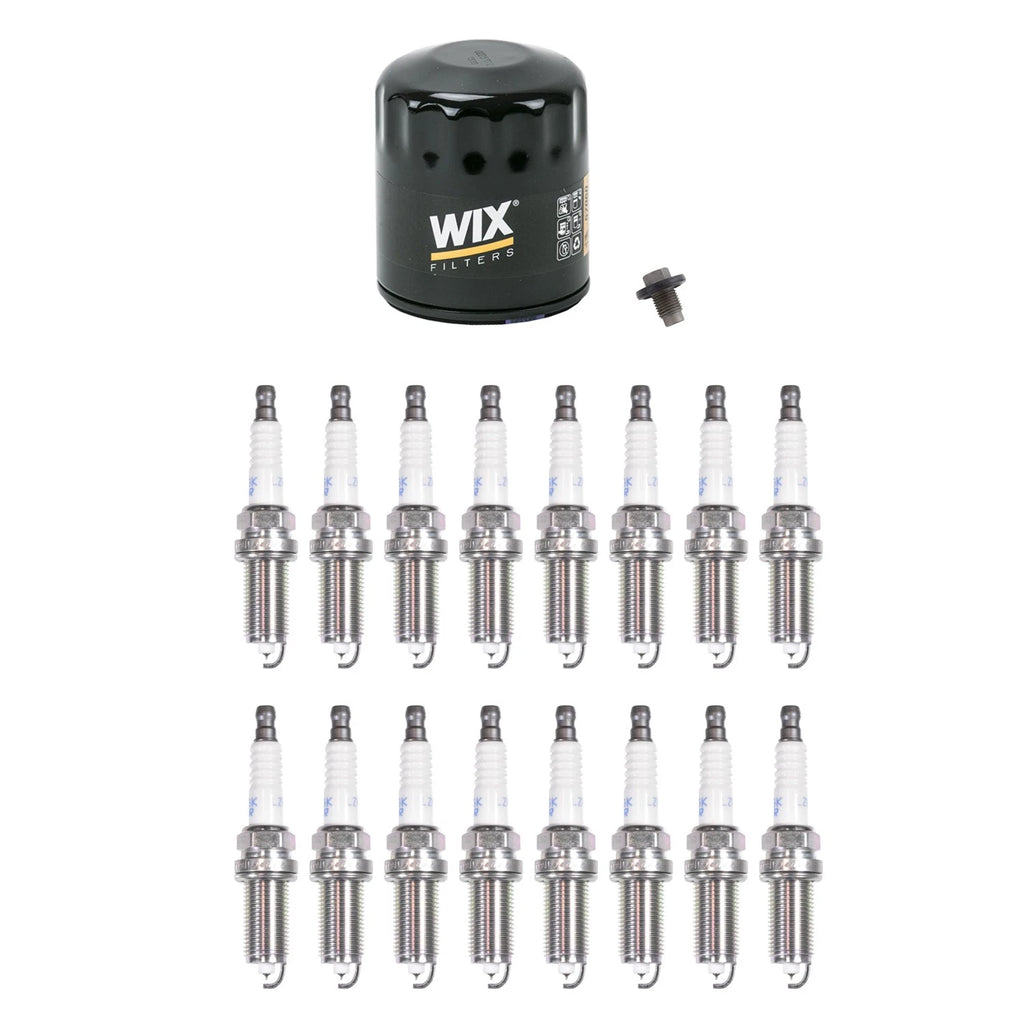 Wix Engine Oil Filter & NGK 16 Laser Iridium Spark Plugs for Ram 1500 (2009–2023)
