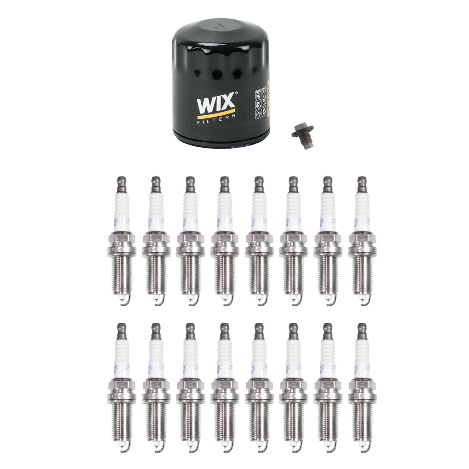 Wix Engine Oil Filter & NGK 16 Laser Iridium Spark Plugs for Ram 1500 (2009–2023)