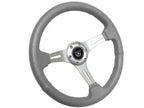 Steering Wheel Cover Leather Grip with Horn Button for 14 Inch Cars (2005–2025)