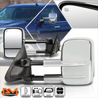 Set of 2 Power Heated Chrome Side Towing Mirrors for Chevy Silverado/GMC Sierra (2014–2020)