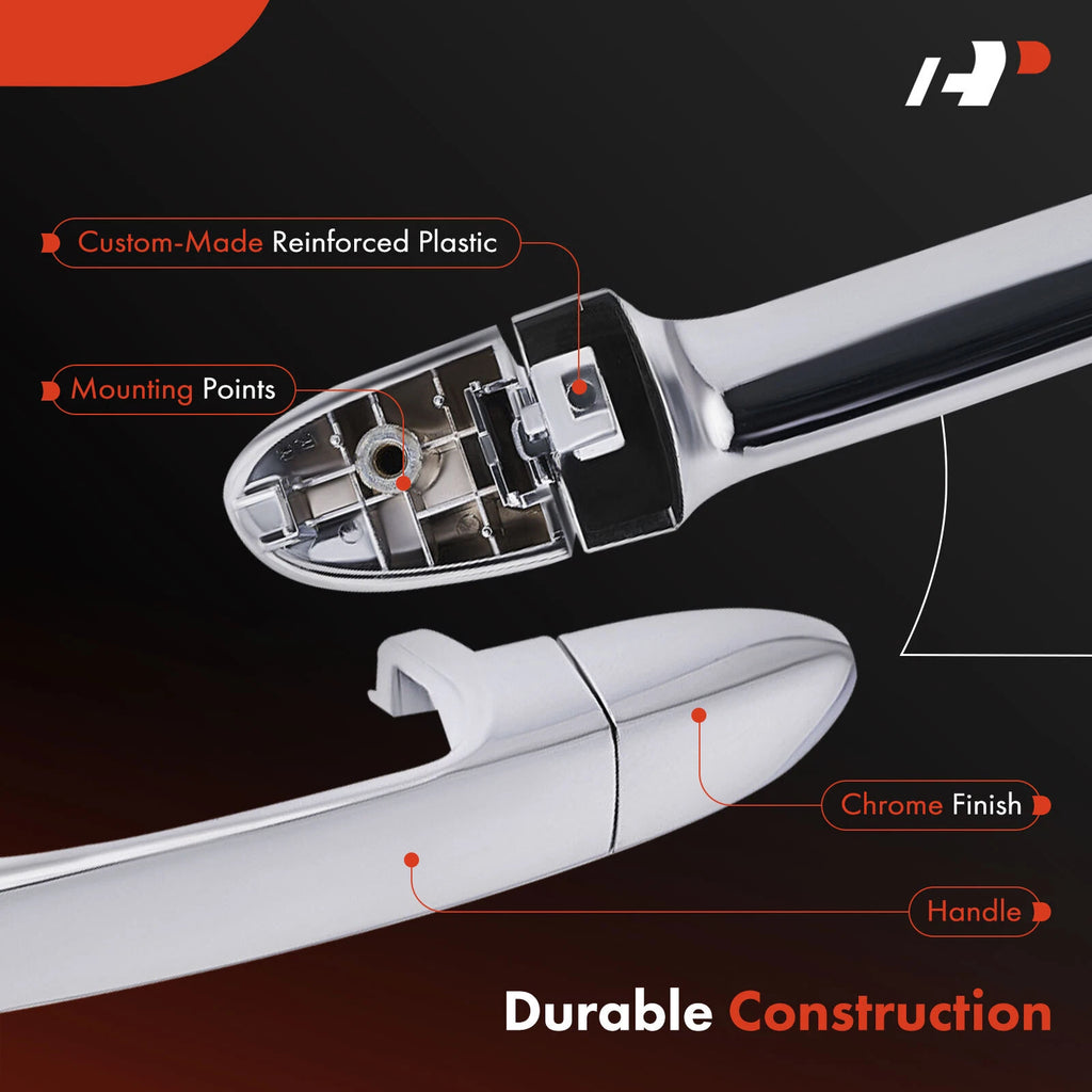 Rear Right Chrome Exterior Door Handle for Kia Spectra (2004–2009)