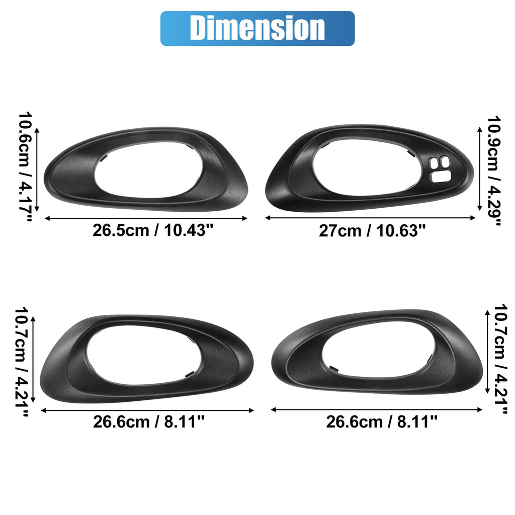 Set of 2 Interior Left Right Side Handle Covers for Chevy Trailblazer (2002–2009)
