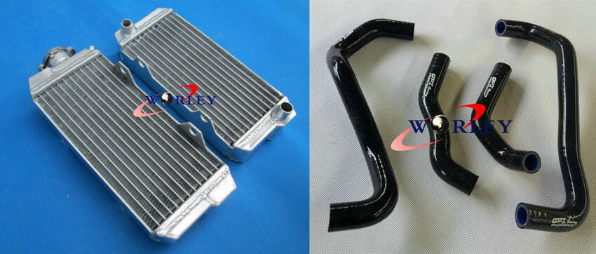 Aluminum Radiator + Red Hose for Honda ATC250R (1985-1986)