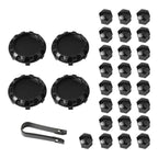 28PCS Wheel Nut Covers for Tesla Cybertruck (2023–2023) - Glossy Black