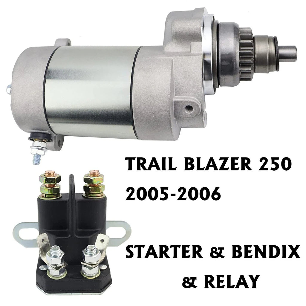 Starter Motor for Polaris Trail Blazer 250 (2005–2006) with Bendix & Relay
