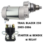 Starter Motor for Polaris Trail Blazer 250 (2005–2006) with Bendix & Relay