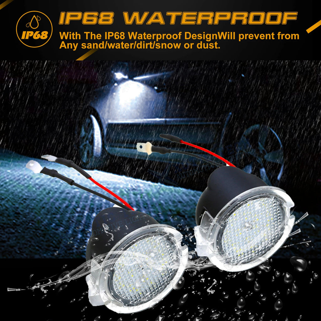 6000K White LED Side Mirror Puddle Lights for Toyota Tundra (2007-2019)