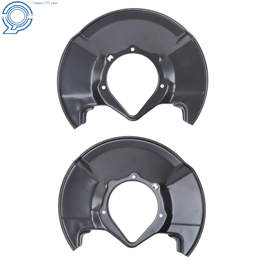 2X Front Left & Right Black Brake Dust Shield for Honda Civic (2006–2011)