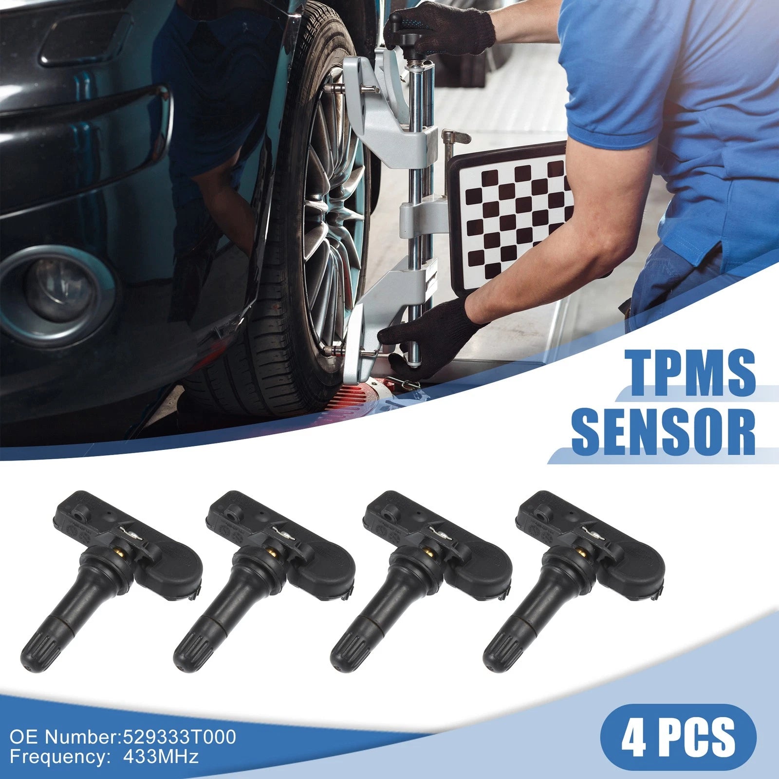 Set of 4 TPMS Sensors for Kia Sedona (2016–2018) No. 529333T000