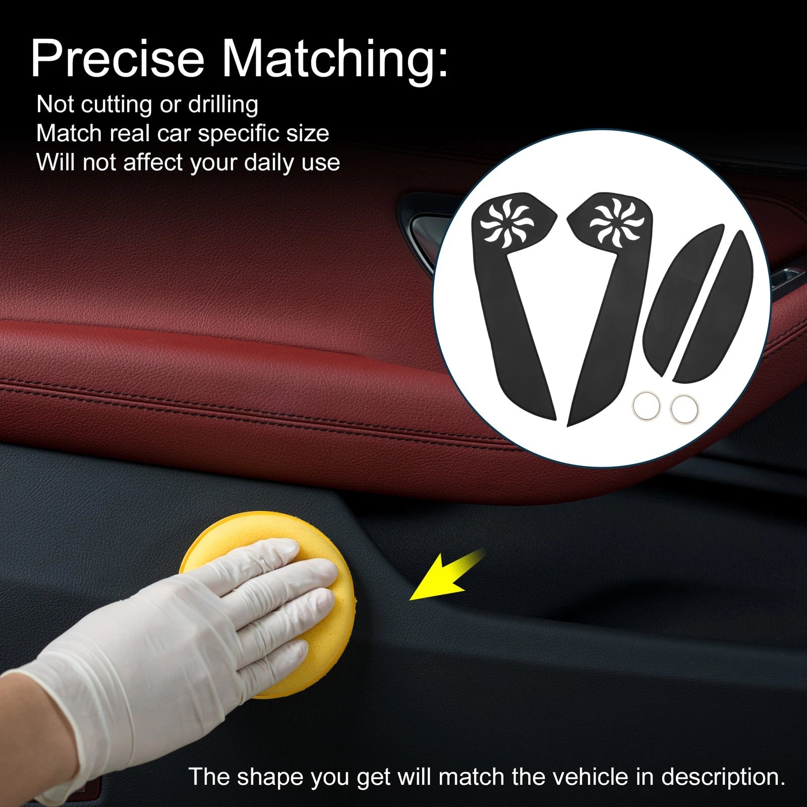 Set of 1 Car Door Anti Kick Pad Sticker Protector for Toyota Camry (2012)