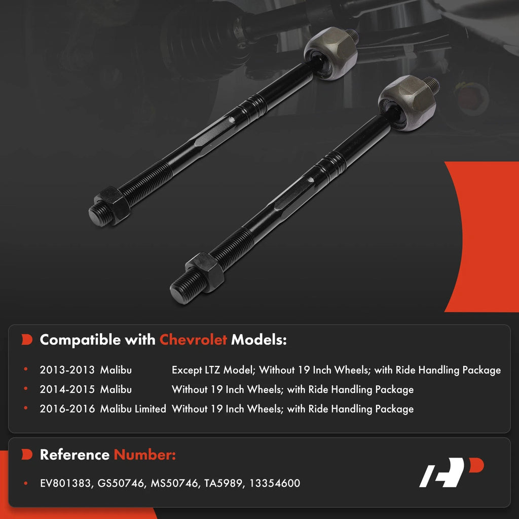 2X Front Inner Tie Rod End for Chevrolet Malibu (2013-2015)