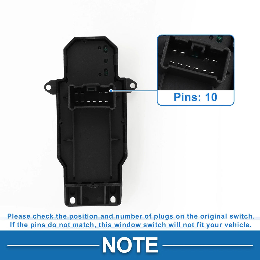 Front Passenger Side Power Window Switch for Honda CR-V (2012–2016) No. 35760TR0A21
