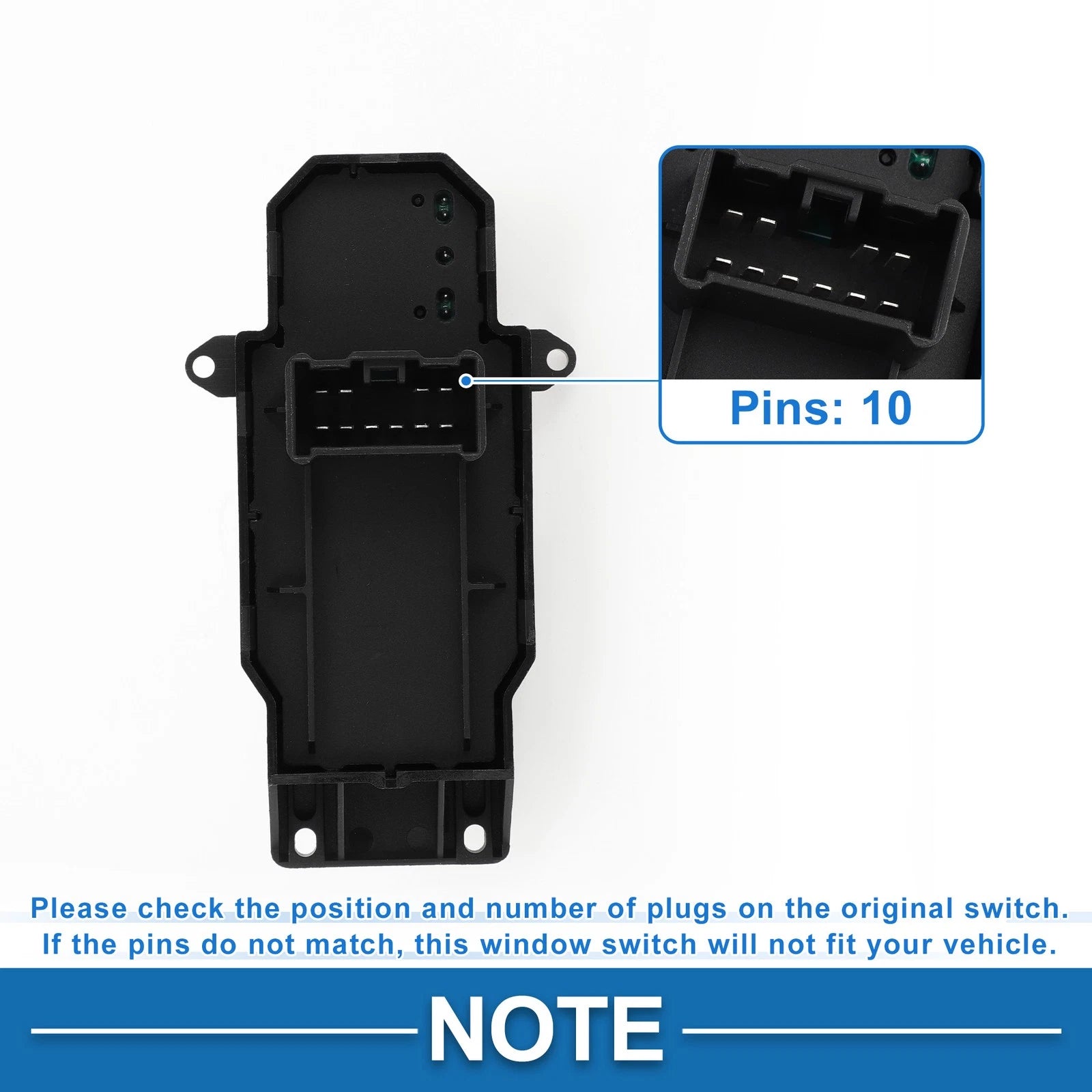 Front Passenger Side Power Window Switch for Honda CR-V (2012–2016) No. 35760TR0A21