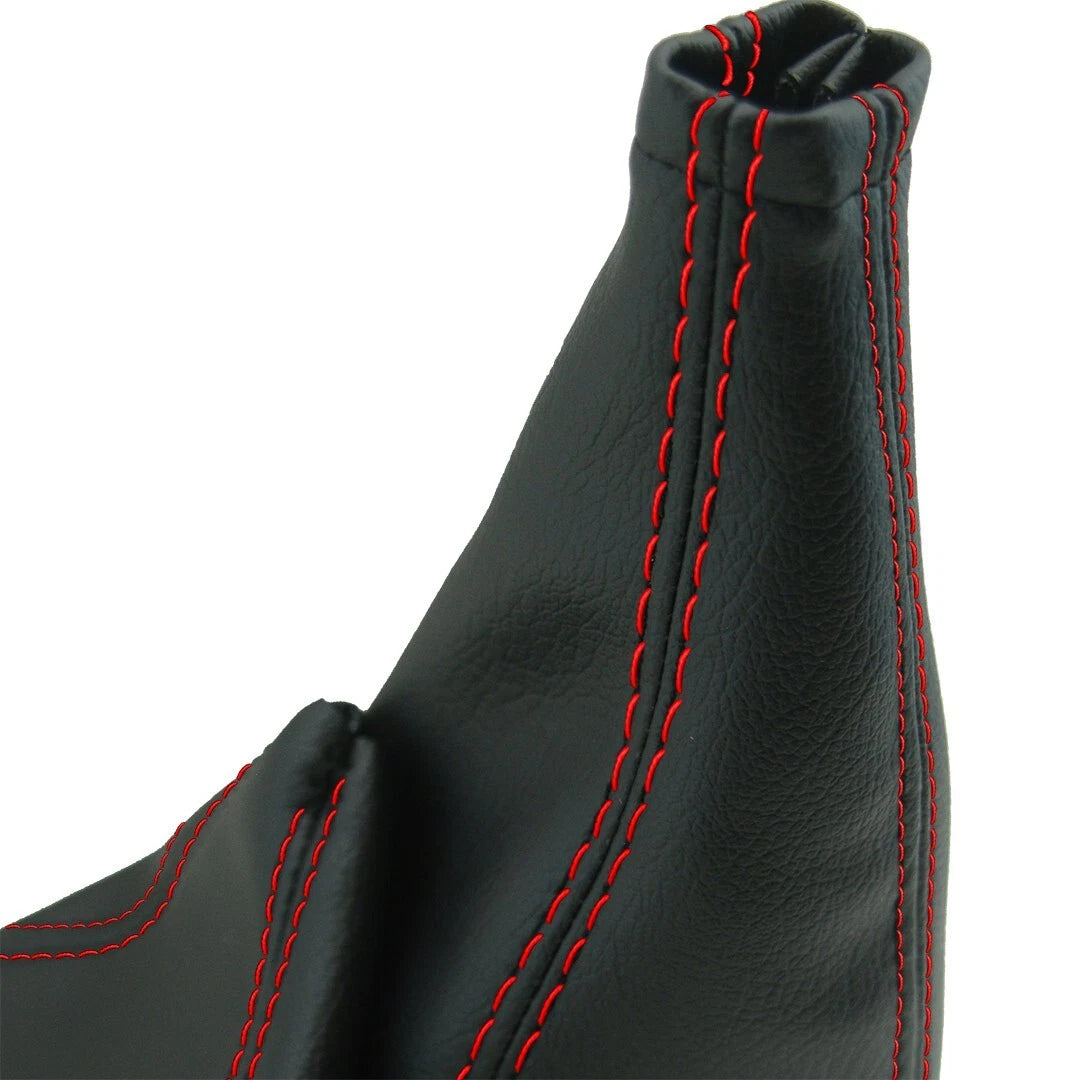 Manual Shift Boot for Isuzu Rodeo (1990–1995) Red Stitch Leather Synthetic