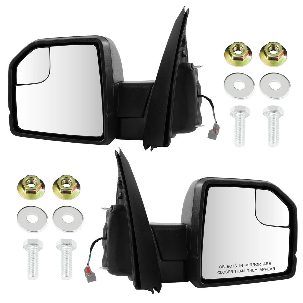 Pair Power Side Mirrors with Temp Sensor for Ford F-150 (2015–2020)