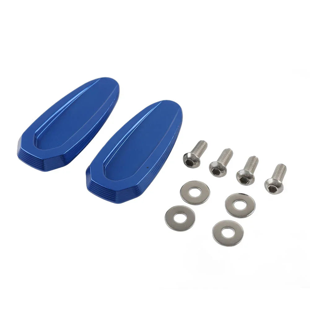 Blue Rearview Mirror Block Off Base Plates Cover for BMW S1000RR M1000RR (20-23)