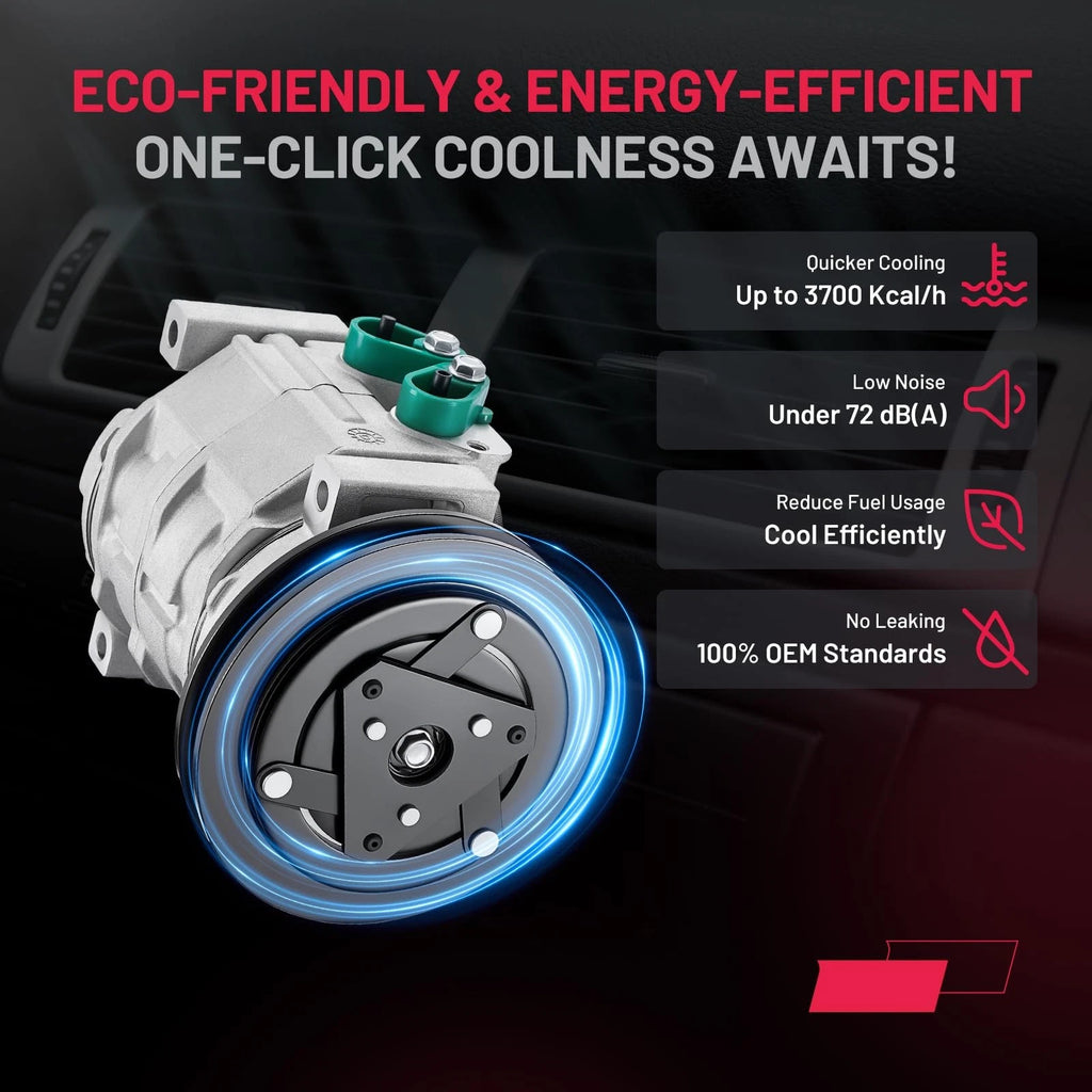 A/C Compressor & Clutch w/1-Groove Pulley for Hino 238 268 338 (2005–2010)