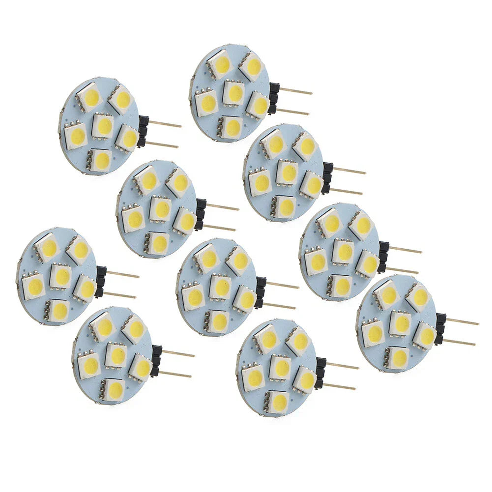 10 x DC12V G4 5050 SMD 6 LED Bulb Lamp for Car