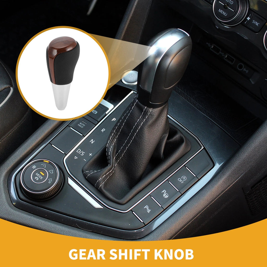 Automatic Gear Shifter Knob for Toyota Prius C (2012–2017) Faux Leather Black Brown