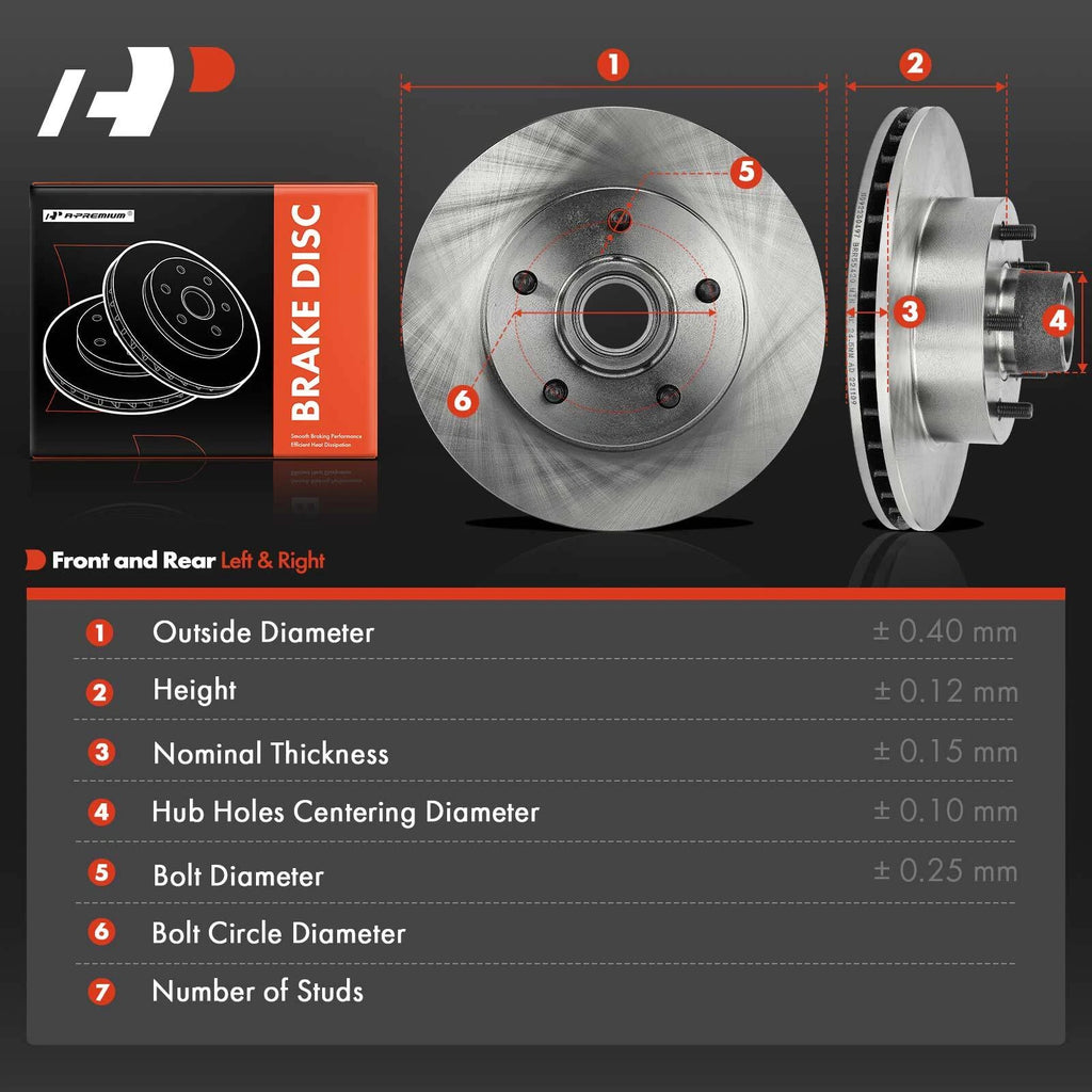 Front Disc Brake Rotors for Chevy Impala Camaro Caprice (1979–1985)