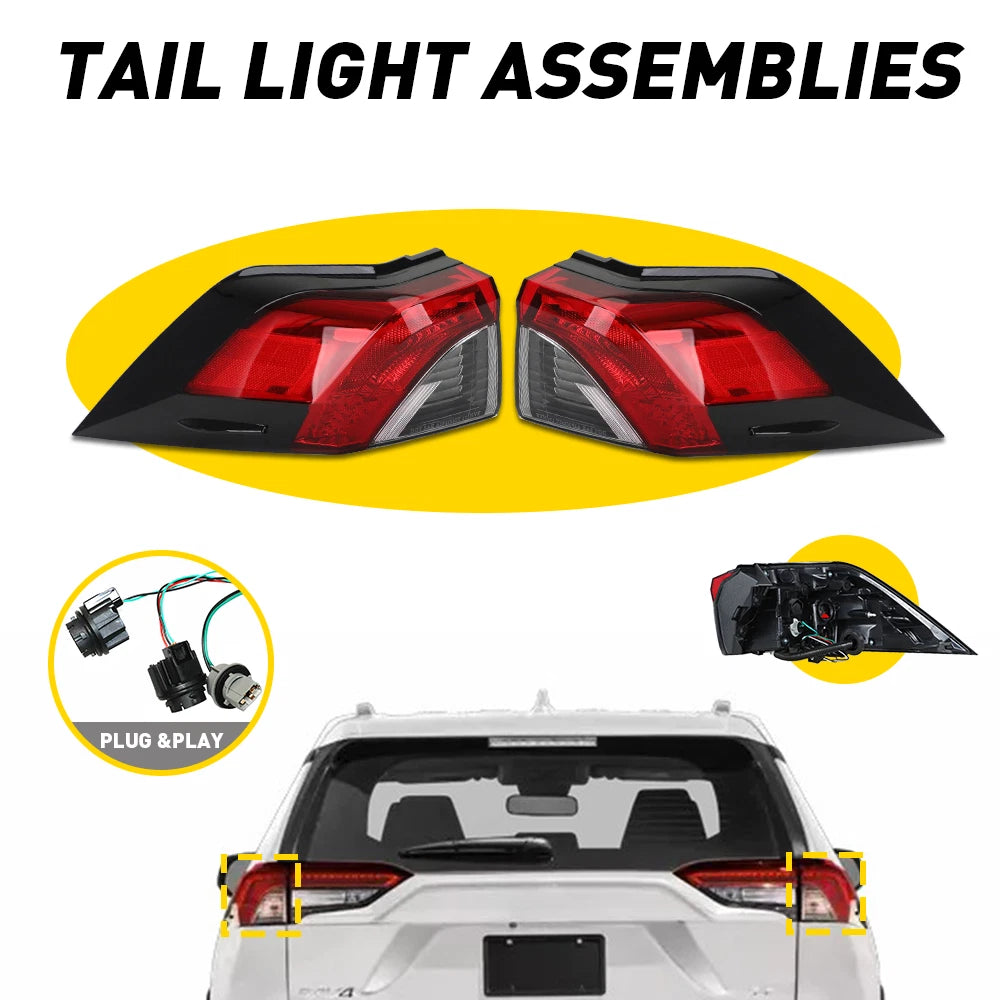 Set of 2 Taillights for Toyota RAV4 (2019â2022)