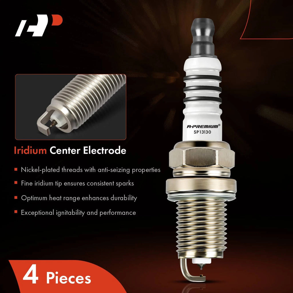 Set of 4 Iridium Platinum Spark Plugs for Mitsubishi Outlander (2008–2010)