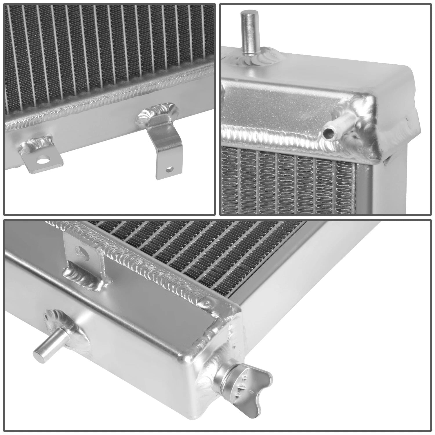 Full Aluminum 2-Row Racing Radiator + Cap for Subaru Impreza WRX STI (2002–2007)