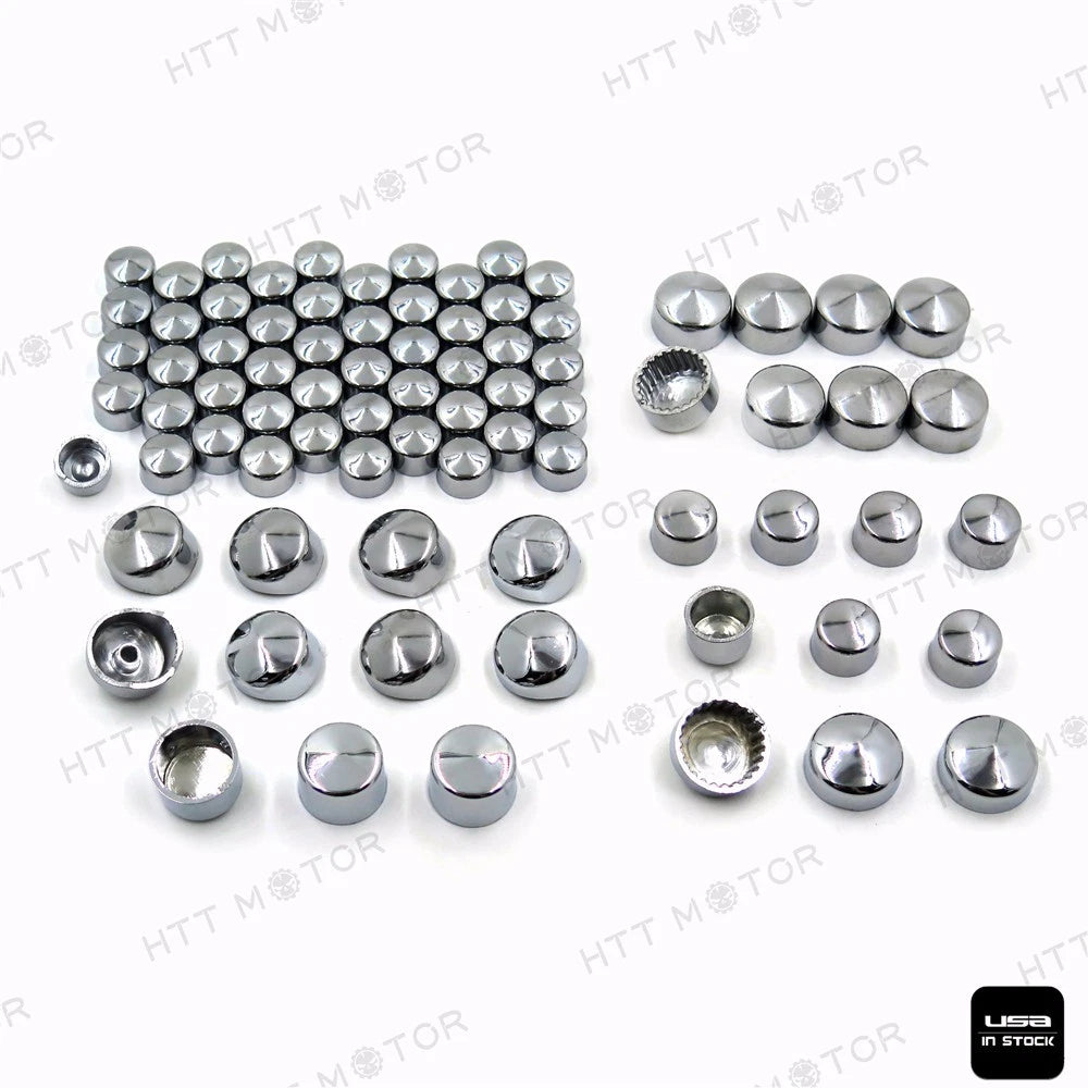 79pcs Chrome Caps Dress Kit for Harley Big Twins (1999–2016)