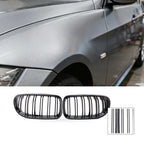 Carbon Gloss Black Double Line Grille for BMW 3 E90 E91 (2009–2012)