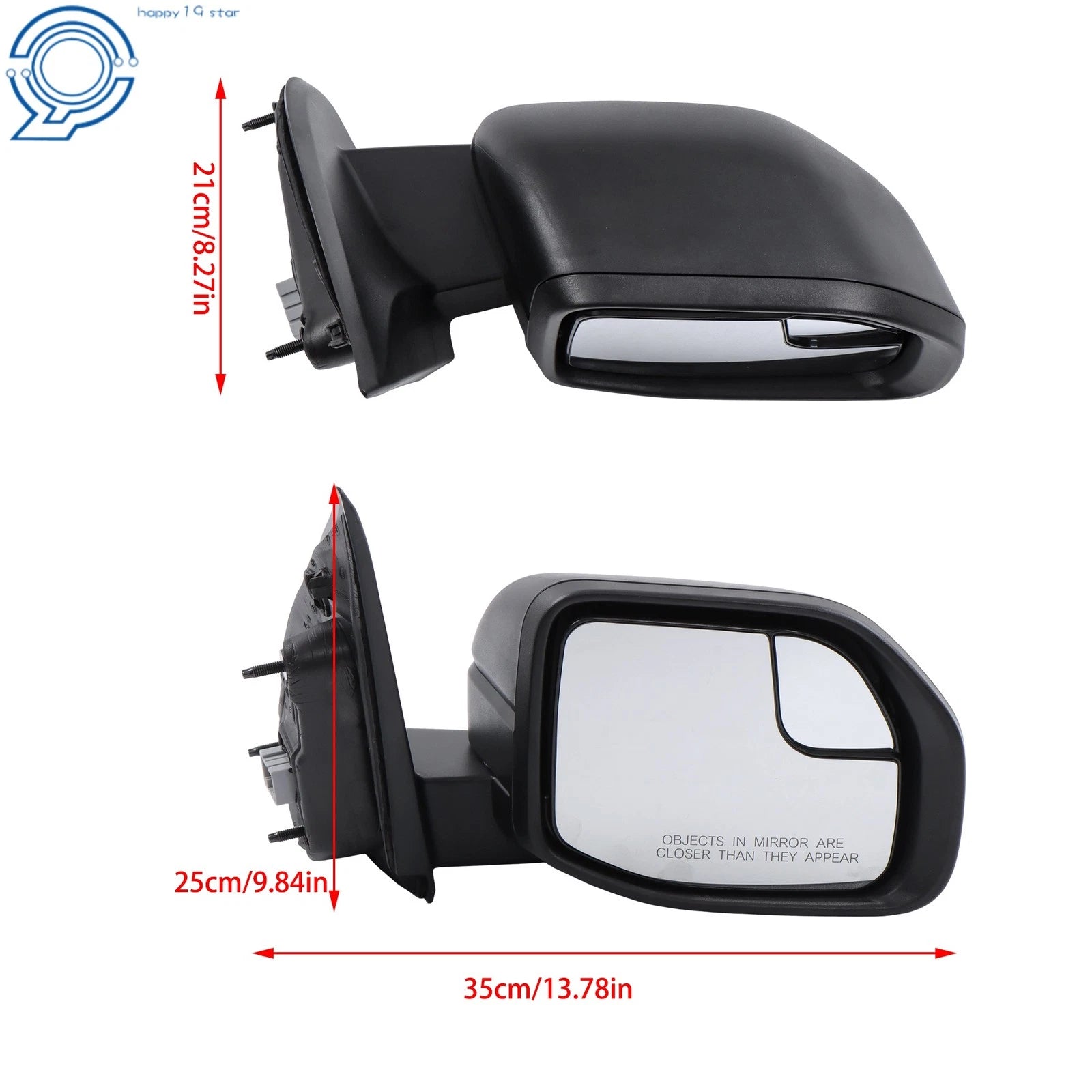 Passenger Right Side Mirror 3 Pins FO1321739 for Ford Maverick (2022–2024)