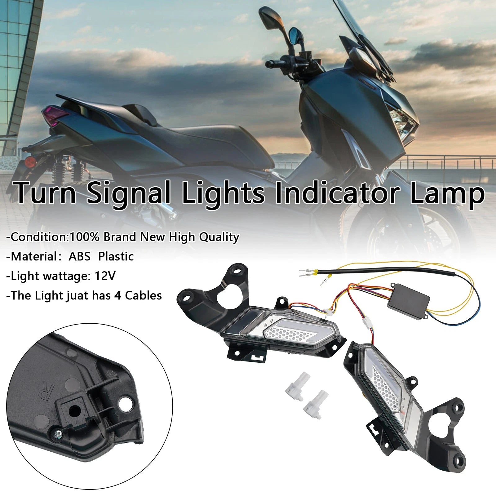 Turn Signal Lights for Yamaha XMAX 300 (2023–2024) White