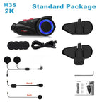 Maxto M3S Motorcycle Helmet Headset Intercom with 2K Video Recorder