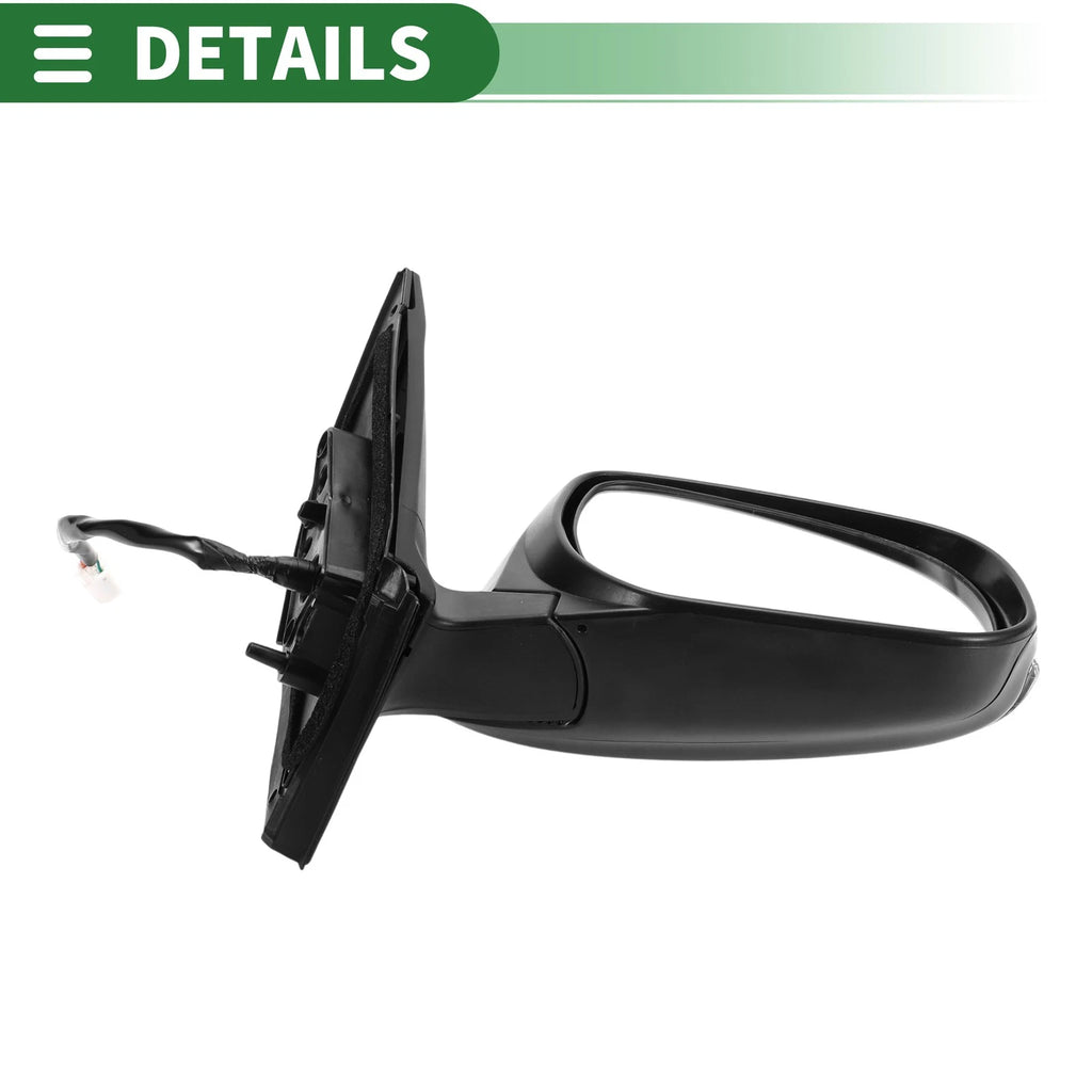 Right Side Door Mirror for Toyota RAV4 (2009–2012) Manual Folding Gloss Black