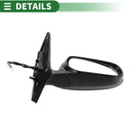 Right Side Door Mirror for Toyota RAV4 (2009–2012) Manual Folding Gloss Black