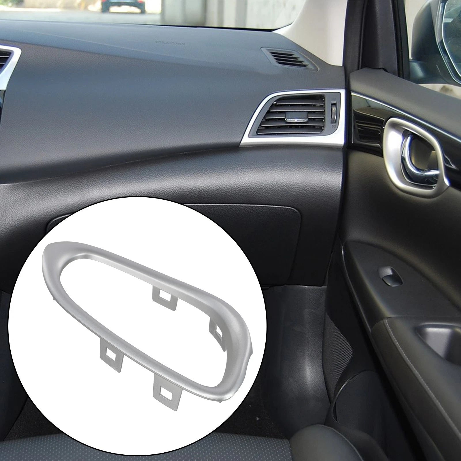 Passenger Side Interior Door Handle Trim Bezel for Nissan Sentra (2013–2019)