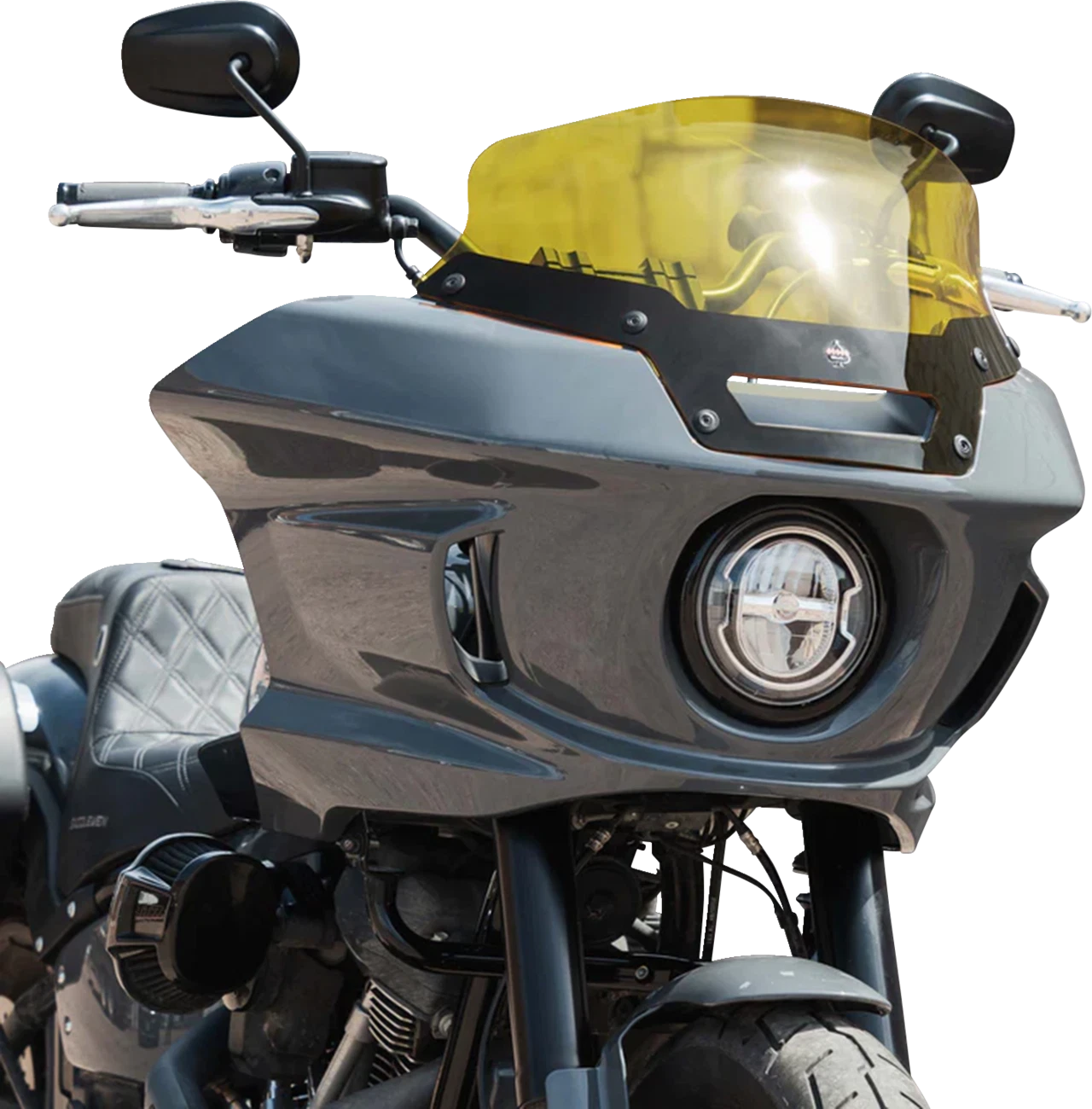 KLOCK WERKS 6" Kolor Flare Sport Windshield for FXLRST - Yellow KWW-02-0624