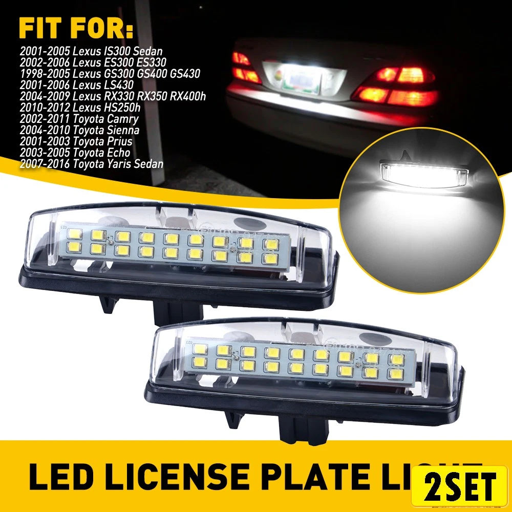 SMD LED License Plate Lights for Lexus IS300 GS300 RX330 ES300 LS430 (2001–2005)