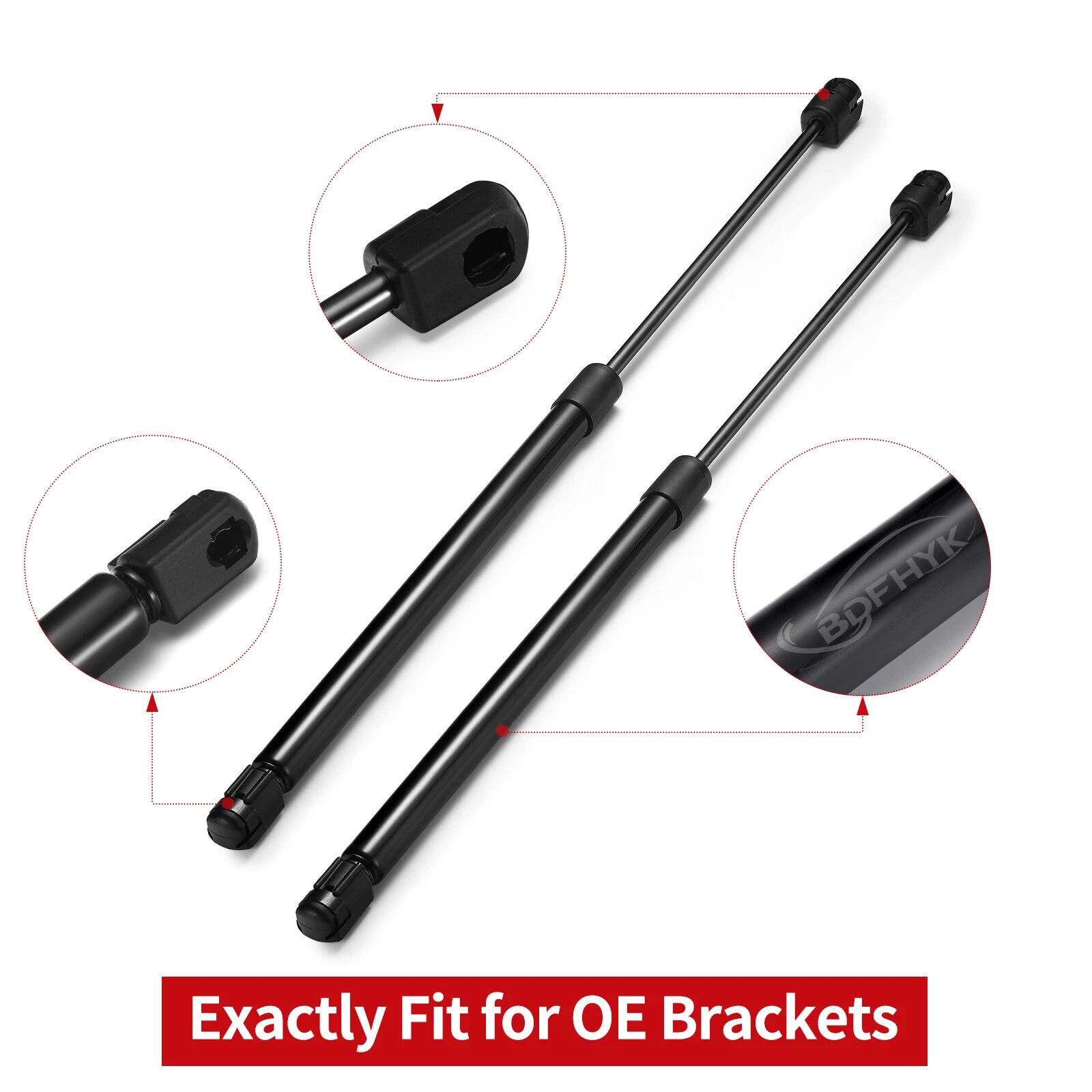 Rear Back Window Glass Lift Supports for Chevy Silverado (2019-2024)