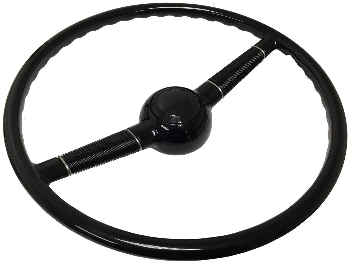 Steering Wheel Horn for 1940 Ford Deluxe Taper (16 Inch Gloss Black)